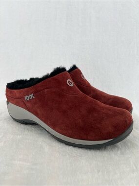 Merrell Shoes Encore Q2 Ice Suede Shearling Slip On Clogs Raisin Women’s Sz 8.5